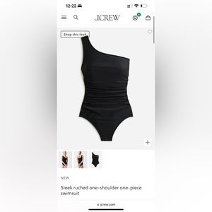NWT Sleek ruched one-shoulder one-piece swimsuit